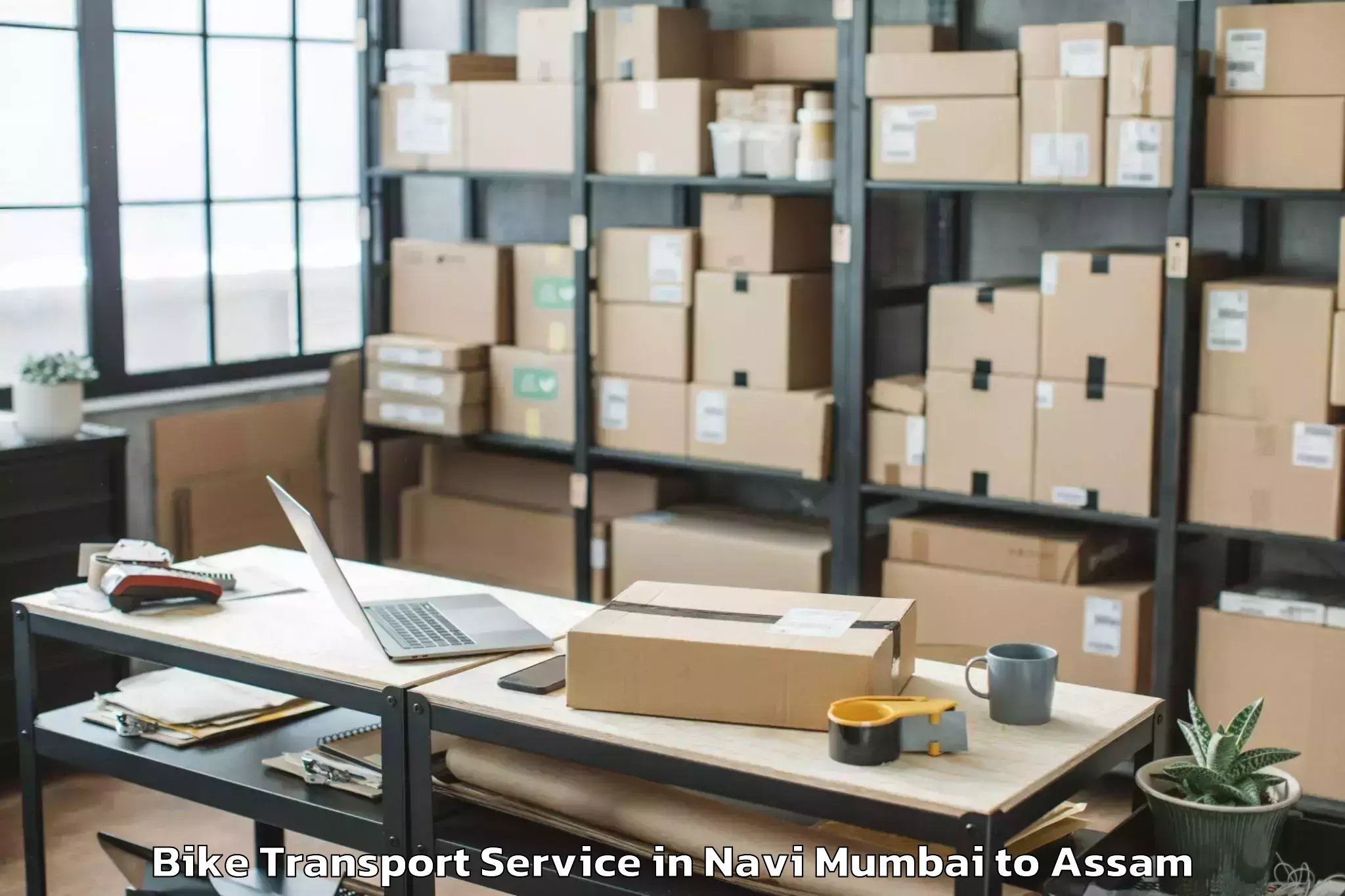 Book Your Navi Mumbai to Lilabari Airport Ixi Bike Transport Today